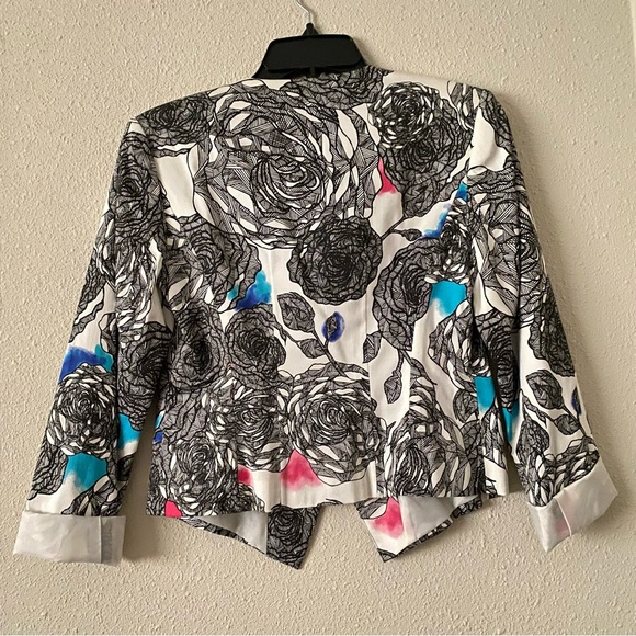 *NWOT* Halogen multi-color floral blazer - Picture 2 of 16
